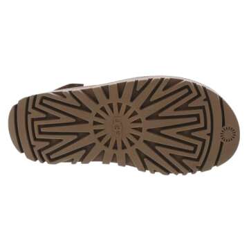UGG Women's GOLDENGLOW Flat Sandal, Bison Brown, 7