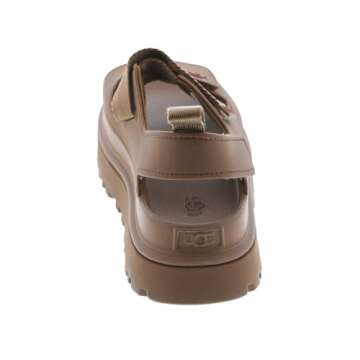 UGG Women's GOLDENGLOW Flat Sandal, Bison Brown, 7