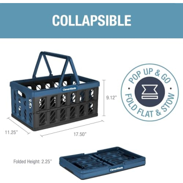 CleverMade Collapsible Shopping Basket - Eco-Friendly Storage Solution