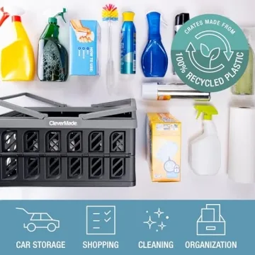 CleverMade Collapsible Shopping Basket - Eco-Friendly Storage Solution