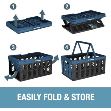 CleverMade Collapsible Shopping Basket - Eco-Friendly Storage Solution