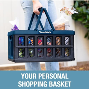 CleverMade Collapsible Shopping Basket - Eco-Friendly Storage Solution