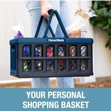 CleverMade Collapsible Shopping Basket - Eco-Friendly Storage Solution