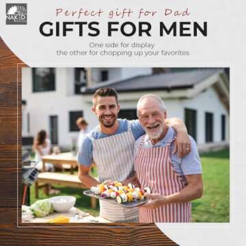 The Grillfather Cutting Board Great Gift for Dad - Handmade in the U.S.A. - Treat your Father, Stepfather, or Grandfather! Great Christmas Gift for Dad or Birthday Gift for Grandpa Cutting Board