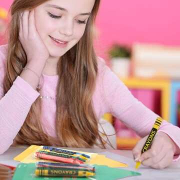 Glenmal 24 Pcs Valentines Day Gift Cards with Crayons for Kids Colorful Crayons for Kids Valentine's Classroom Exchange Prizes, Valentine School Party Favors Kids Student Classroom Gift Exchange