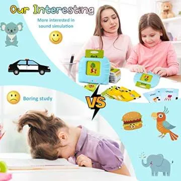 FREE TO FLY Talking Flash Cards for Toddlers 2-4 Years: 384 Sight Words Speech Therapy Toys Learn Alphabet ABC Letters Colors Number Shapes Animals Learning Toy Educational Gifts for Kids Age 2 3 4 5