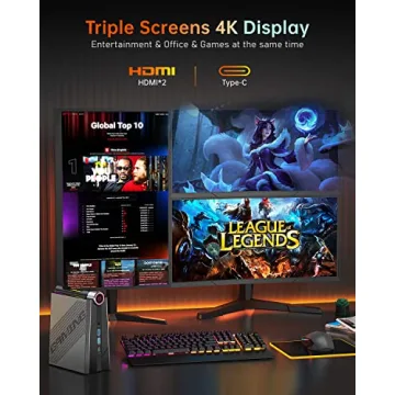 KAMRUI Ryzen Mini Gaming PC with 32GB DDR5 and 512GB SSD