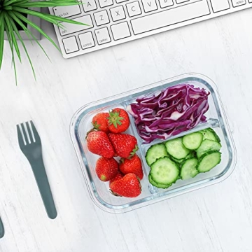 M MCIRCO Glass Meal Prep Containers - 5-Pack, 36 oz