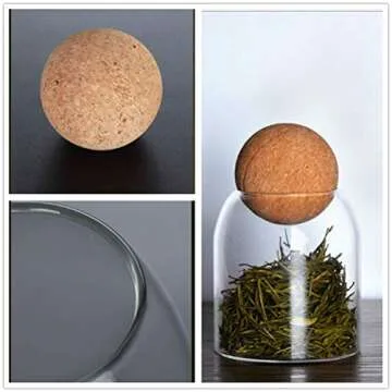 Piscepio Glass Storage Canister with Cork Lid 500ML