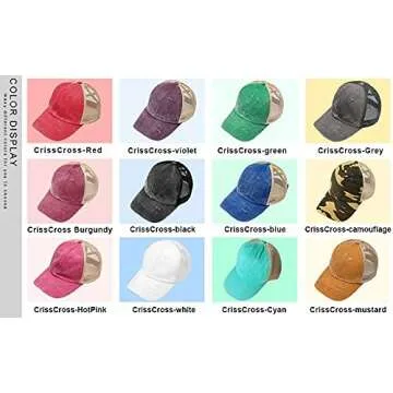 Criss Cross Stylish Ponytail Cap for Women