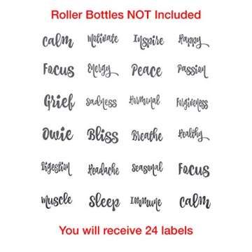 Got Oil Supplies Vinyl Essential Oil Labels - Fits 10ml Roller Bottles and Boston Round Glass Vials ...