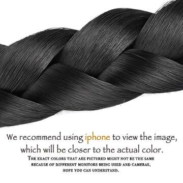 DIGUAN Synthetic Hair Braided Headband Classic Chunky Wide Plaited Braids Elastic Stretch Hairpiece ...