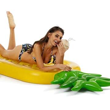 Inflatable Pool Floats for Kids and Adults, Large Water Inflatable Pineapple Pool Float for Swimming Pool