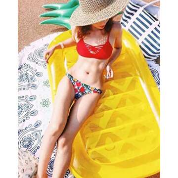 Inflatable Pool Floats for Kids and Adults, Large Water Inflatable Pineapple Pool Float for Swimming Pool
