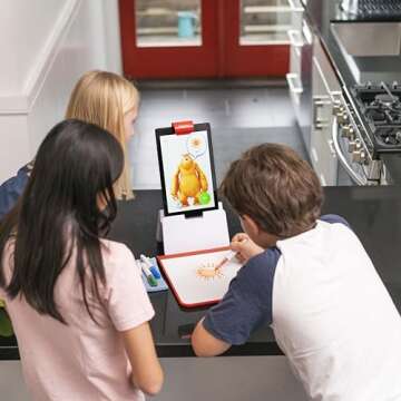 Osmo Creative Starter Kit - 3 Educational STEM Games for Ages 5-10, Drawing & Physics - For Fire Tablets