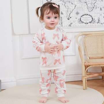 Cute PUHHAPIEY Baby Girl Fall Winter Outfits Toddler Clothes Set