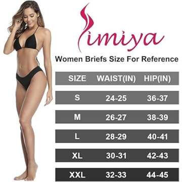 SIMIYA 7 Pack Womens Underwear Comfort Breathable Bikini Panties,Medium Black