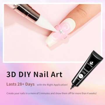 MAGIC ARMOR 15g 3D Nail Gel Sculpting Gel Nail Art Glue for Nail Art Designs DIY Nail Craving Moldin...