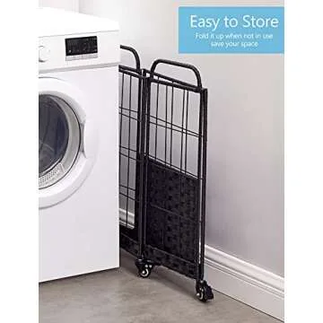 Durable Laundry Hamper with Rolling Wheels for Easy Transport