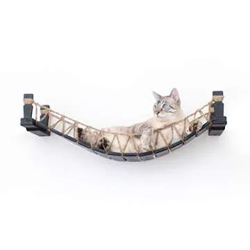 CatastrophiCreations Cat Bridge Wall-Mounted Play and Lounge Toy Cat Tree Tower Alternative for Pets