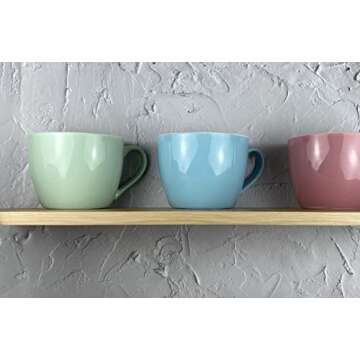 MECOWON 30 OZ Porcelain Coffee Mugs, Set of 2 Large Mugs for Soup, Cereal and Salad (pink)