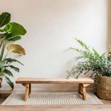 KIBAGA Boho Bathroom Rug with Tassels - Soft, Washable, Non-Slip Cotton Mat - Perfect 2x4.3 ft. Size to Enhance Modern Home Decor