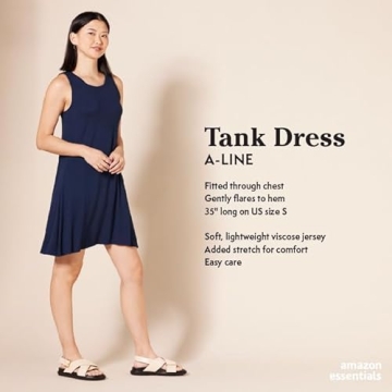 Amazon Essentials Women's Comfortable Tank Swing Dress