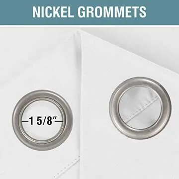 H.VERSAILTEX Thermal Insulated White Curtains 96 inches