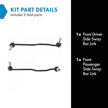 TRQ Front Sway Bar Stabilizer Link Set for 2015-2019 Subaru Legacy Outback