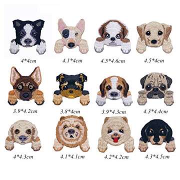 Woohome 20 PCS Dog Iron On Patches Sew On Patches DIY Decoration or Repair, Embroidered Appliques fo...