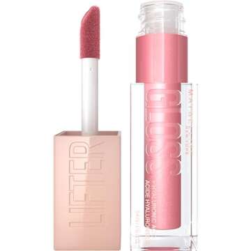 MAYBELLINE Lifter Gloss with Hyaluronic Acid - Hydrating Lip Gloss in Brass & Moon Shades, 0.18 Ounc...