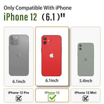 Buleens for iPhone 12 Case Astronaut, Clear Cases for iPhone 12 with Glitter Paper & Spaceman Stand,...