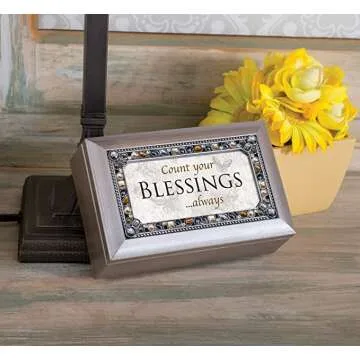 Jeweled Pewter Blessings Always Figurine Gift