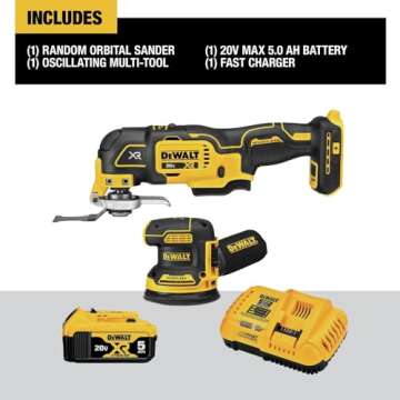 DEWALT 20V MAX Orbital Sander & Oscillating Tool Set with Battery