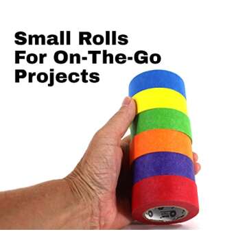 BAM! Tape Colored Masking Tape 6 Roll Pack | 1 inch x 13 yards Per Roll Maker Tape for STEM STEAM Arts Crafts | Science Math DIY | Classroom Homeschool Projects | Labeling Creating Constructing