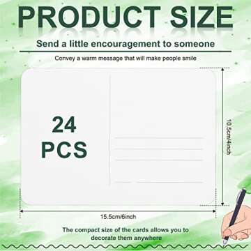 24pcs 4x6 Inch Watercolor Postcards, Blank Watercolor Cards 140lb Watercolor Paper Cards Art Supplies for Christmas Thanksgiving Invitation Card Greeting Card DIY