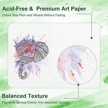 24pcs 4x6 Inch Watercolor Postcards, Blank Watercolor Cards 140lb Watercolor Paper Cards Art Supplies for Christmas Thanksgiving Invitation Card Greeting Card DIY