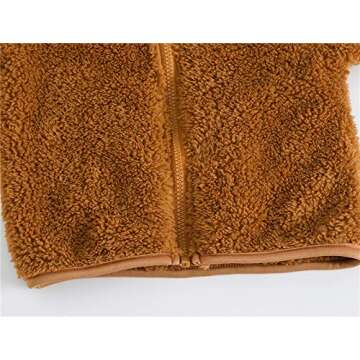 Aricy Baby Boy Girls Fleece Jackets Toddler Warm Fleece Outerwear Winter Coat Toddler Fur Jacket Zip Up Long Sleeve Outwear