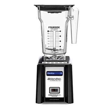 Blendtec Connoisseur 825 SpaceSaver: Commercial-Grade Blender with FourSide Jar & Vented Gripper Lid