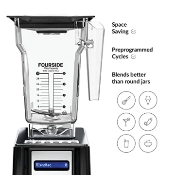 Blendtec Connoisseur 825 SpaceSaver Blender with FourSide Jar