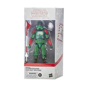 STAR WARS The Black Series Imperial Stormtrooper (Holiday Edition) Toy with PORG, 6-Inch-Scale Holid...