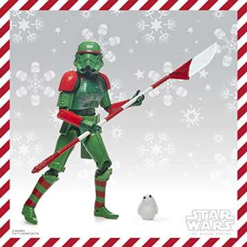 STAR WARS The Black Series Imperial Stormtrooper (Holiday Edition) Toy with PORG, 6-Inch-Scale Holiday-Themed Collectible Action Figures (Amazon Exclusive)