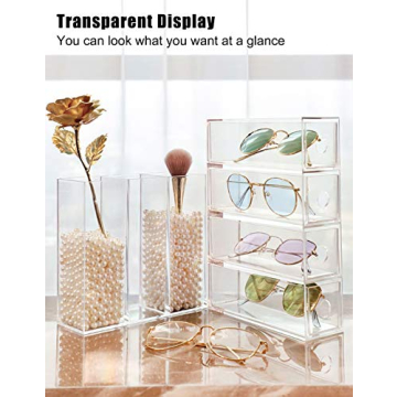 Longjet Clear Acrylic Multi-Drawer Sunglasses Organizer