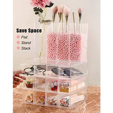 Longjet Clear Acrylic Multi-Drawer Sunglasses Organizer