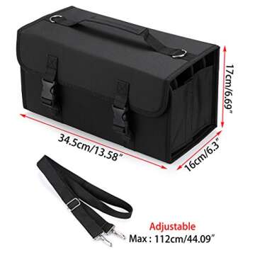 Portable BTSKY 120 Slots Marker Case & Lipstick Organizer