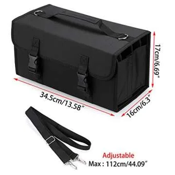 Portable BTSKY 120 Slots Marker Case & Lipstick Organizer