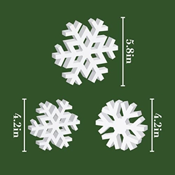 Treory Christmas Wooden Snowflake Decor Set for Holidays