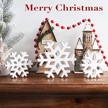 Treory Christmas Wooden Snowflake Decor Set for Holidays