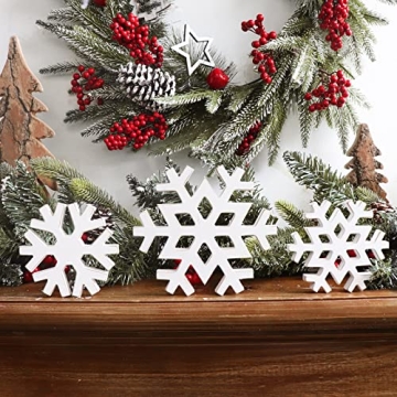 Treory Christmas Wooden Snowflake Decor Set for Holidays