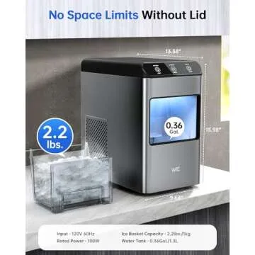 WIE Nugget Ice Maker Produces 37 lbs Daily for Any Occasion